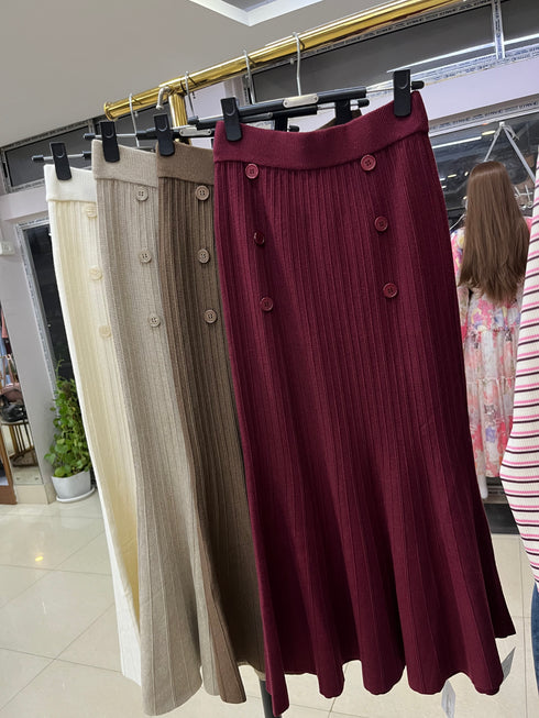 Knitted Button Down Mermaid Skirt